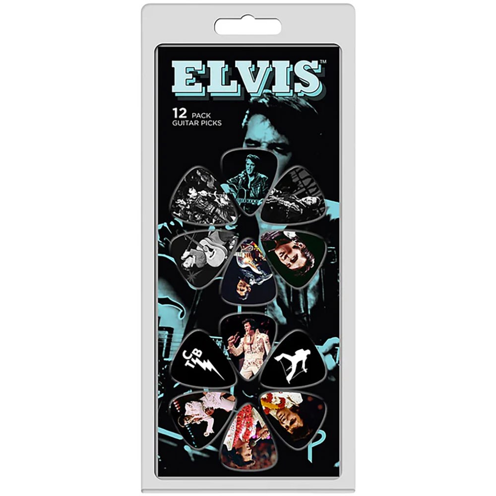Elvis Presley - Faces 12Pack Plectrum - Black/Multicolours